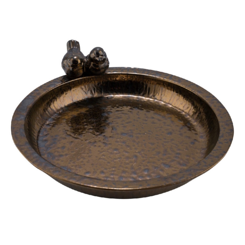 Pítko pre vtáky keramické bronz 33x33x5,5cm