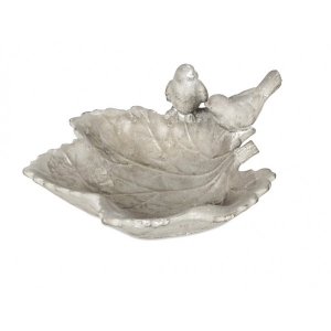 Pítko pre vtáky List 26 cm keramické