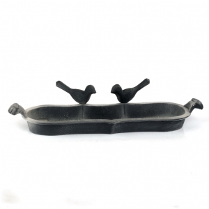 Fontánka s pitnou vodou pre vtáky liatinová miska 45x11x4cm