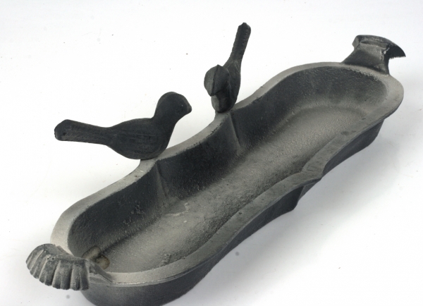 Fontánka s pitnou vodou pre vtáky liatinová miska 45x11x4cm
