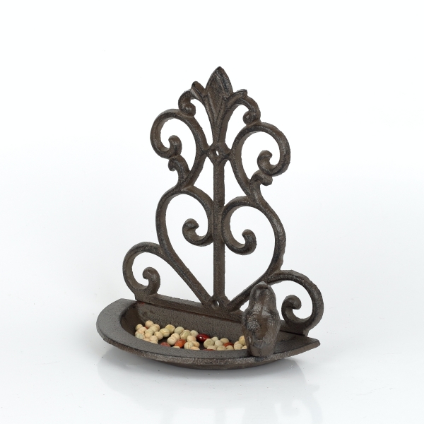 Pítko pre vtáky liatinové na stenu vtáčik