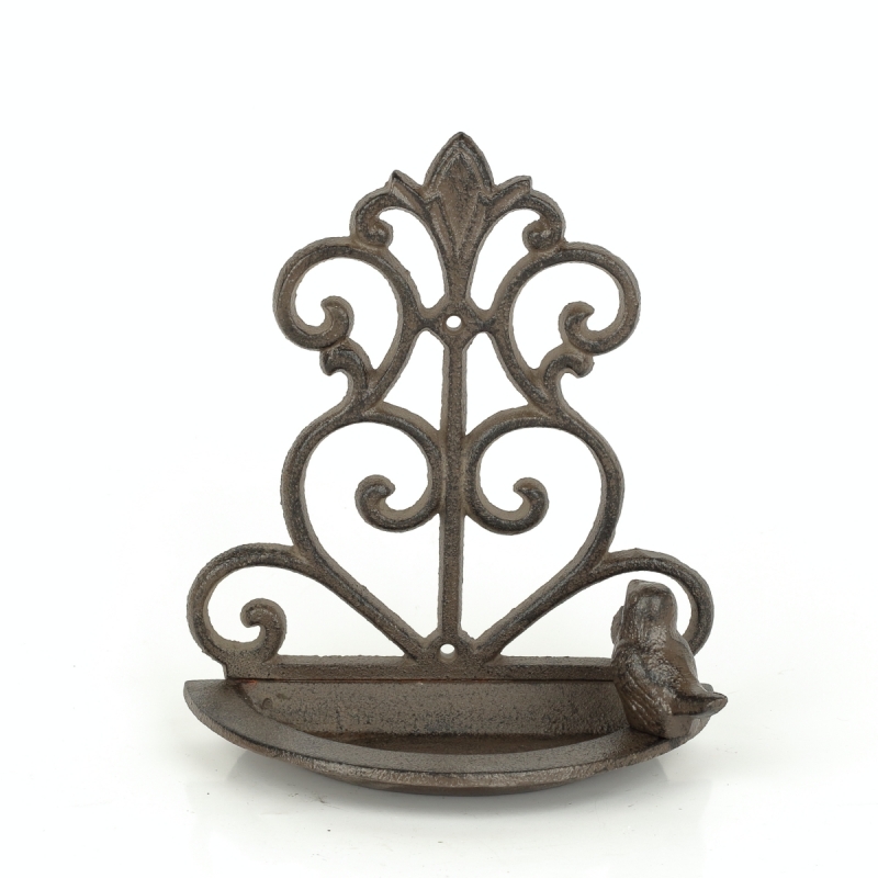 Pítko pre vtáky liatinové na stenu vtáčik