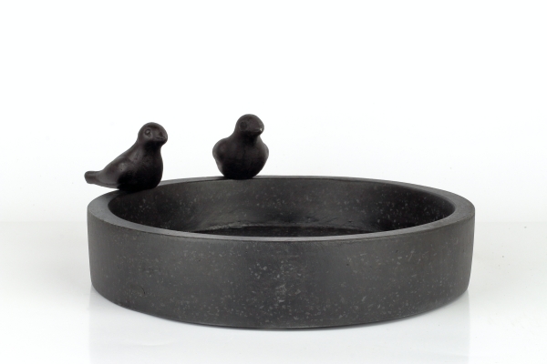 Pítko pre vonkajšie vtáky granitové čierne 30,1cm