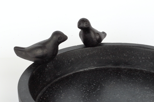 Pítko pre vonkajšie vtáky granitové čierne 30,1cm