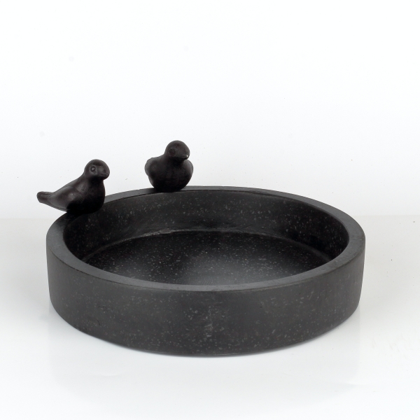 Pítko pre vonkajšie vtáky granitové čierne 30,1cm