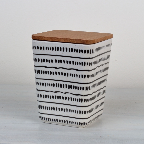 Plastová dóza na potraviny s bambusovým vekom 15x11x11cm