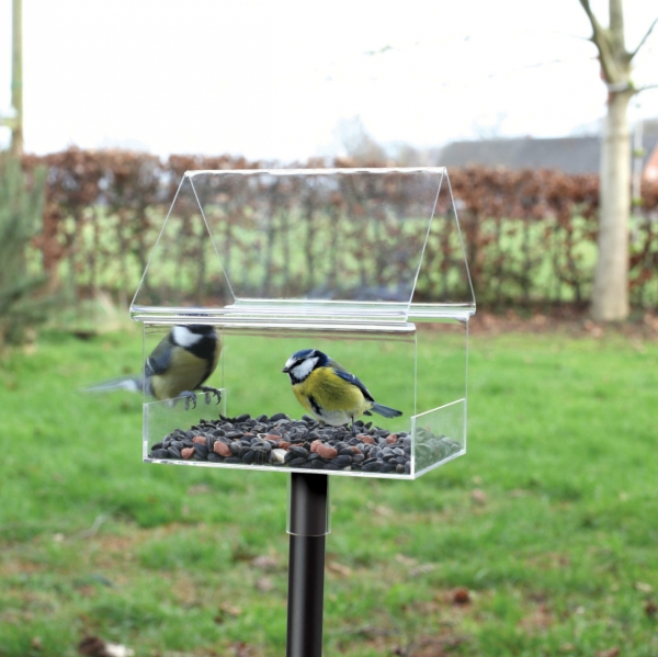Plastové krmítko pre vtáky akrylové