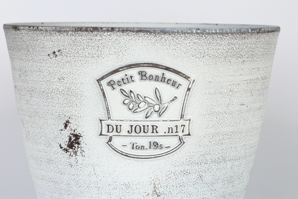 Plastový kvetináč biely 20cm