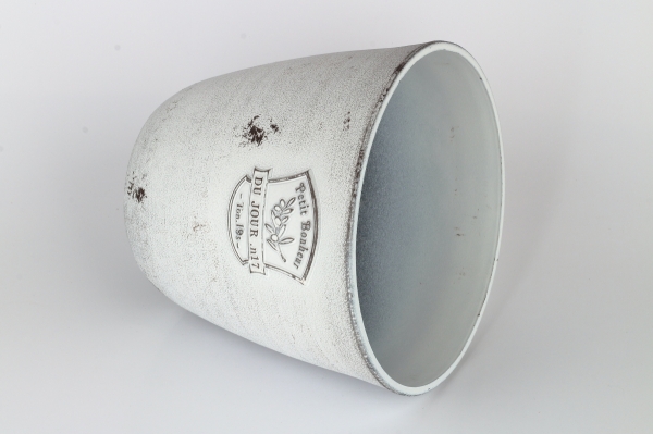 Plastový kvetináč biely 20cm