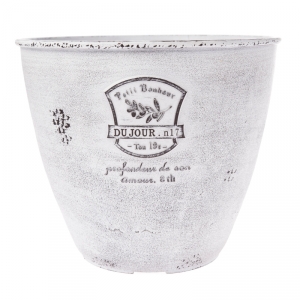 Plastový kvetináč s patinou velký