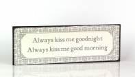 Plechová ceduľa Always kiss me 35cm