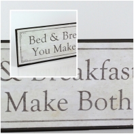 Plechová ceduľa Bed AND breakfest 35cm