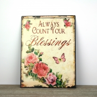 Plechová ceduľa Blessings 33x25cm