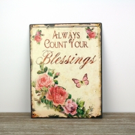 Plechová ceduľa Blessings 33x25cm