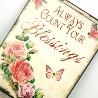 Plechová ceduľa Blessings 33x25cm