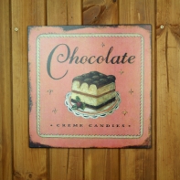 Plechová ceduľa Chocolate 30x30cm