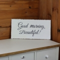 Plechová ceduľa Good morning 40x20cm