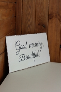 Plechová ceduľa Good morning 40x20cm