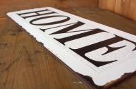 Plechová ceduľa Home 18x46cm