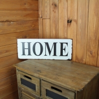 Plechová ceduľa Home 18x46cm