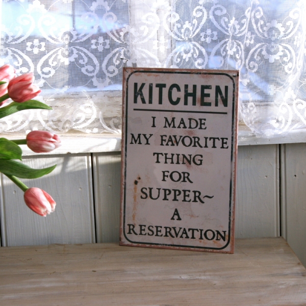 Plechová ceduľa KITCHEN 20x30cm