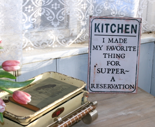 Plechová ceduľa KITCHEN 20x30cm