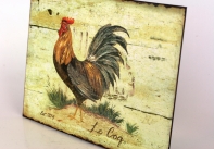 Plechová ceduľa kohút 27x19cm