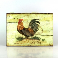 Plechová ceduľa kohút 27x19cm
