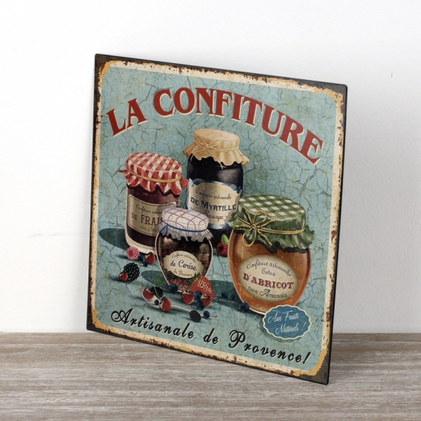 Plechová ceduľa LA Confiture 30x30cm