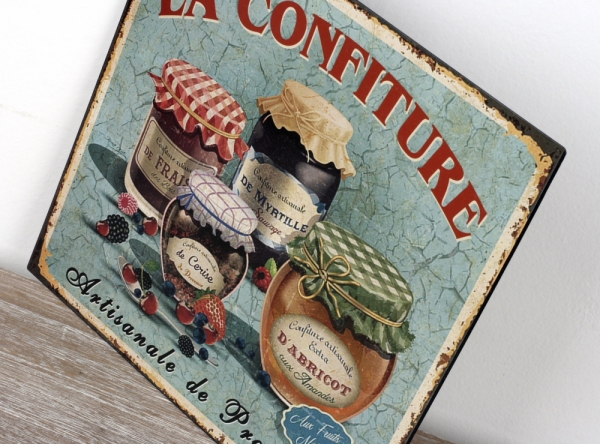 Plechová ceduľa LA Confiture 30x30cm