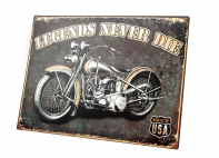 Plechová ceduľa pre motorkárov 25x33cm