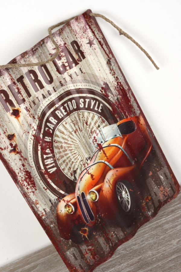 Plechová ceduľa RETRO CAR 40x29cm