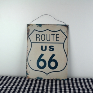 Plechová ceduľa ROUTE 66 24x32cm