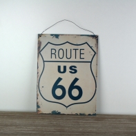 Plechová ceduľa ROUTE 66 24x32cm