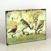 Plechová ceduľa tri vtáčiky 27x19cm