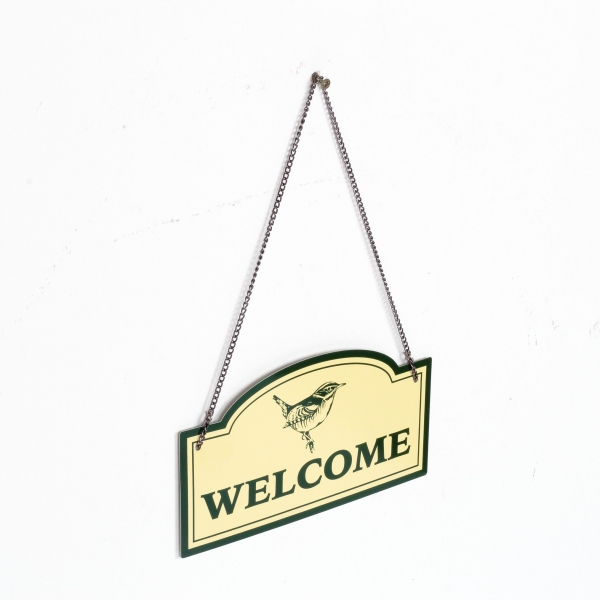 Plechová ceduľa Welcome