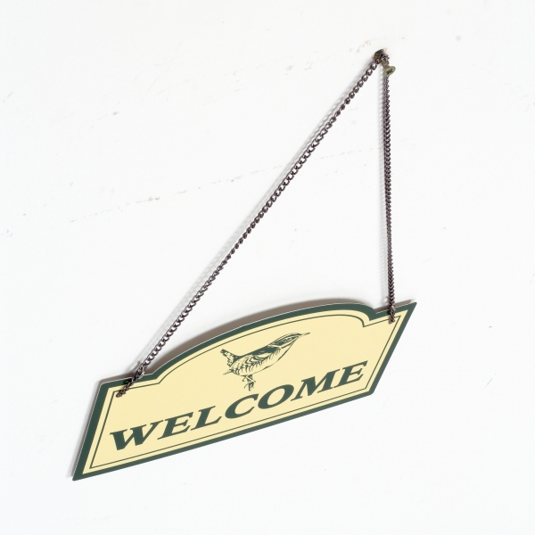 Plechová ceduľa Welcome