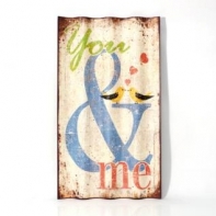 Plechová ceduľa You  me 66cm