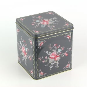 Plechová dóza Abelone dar grey 15x15x17cm