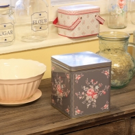 Plechová dóza Abelone dar grey 15x15x17cm