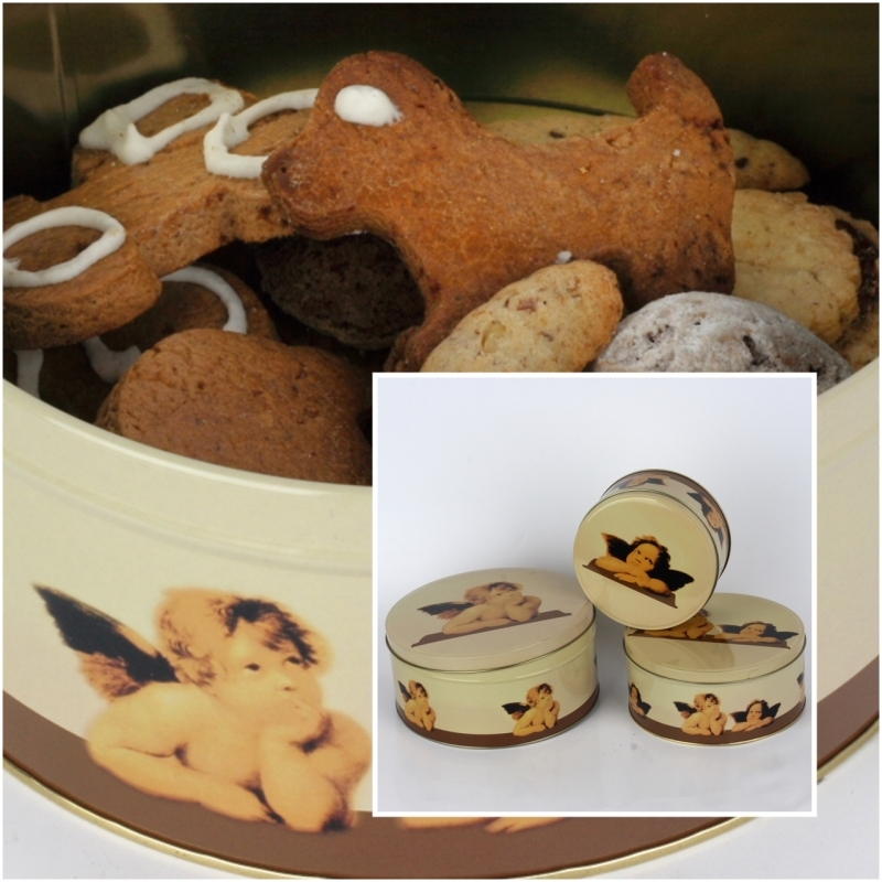 Plechová dóza na cukrovinky anjel 3ks 20 / 16,5 / 13,5cm