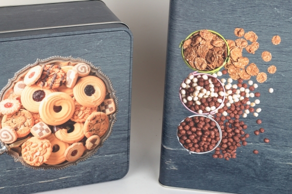 Plechová dóza na sušienky 26,5x19x8cm