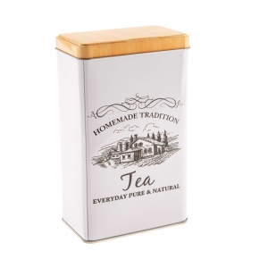 Plechová dóza na sypaný čaj Aurora Thé 16 x 9 x 6 cm