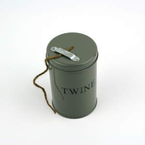 Plechová dóza s povrázkom 12x7cm