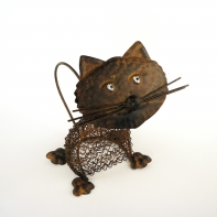 Plechová mačka 24cm