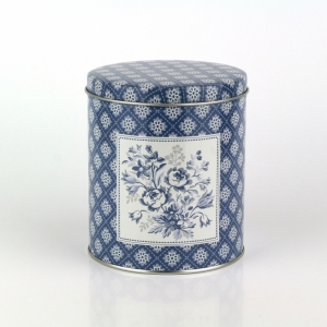 Plechová guľatá dóza Sadie blue 10cm