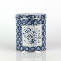 Plechová guľatá dóza Sadie blue 10cm