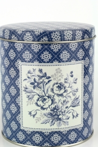 Plechová guľatá dóza Sadie blue 10cm