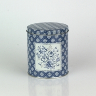 Plechová guľatá dóza Sadie blue 10cm