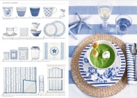 Plechová guľatá dóza Sadie blue 13,5cm